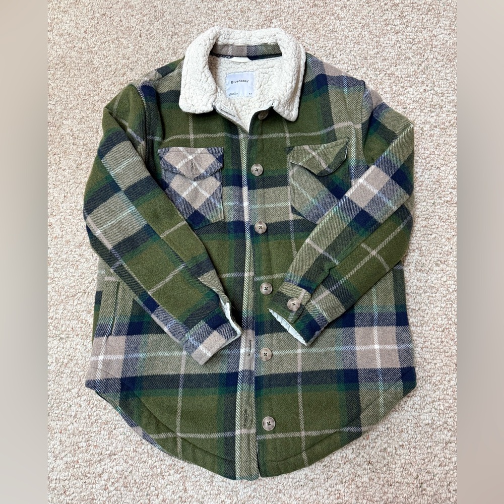 50) Bluenotes Sherpa Lined Buttoned Shacket